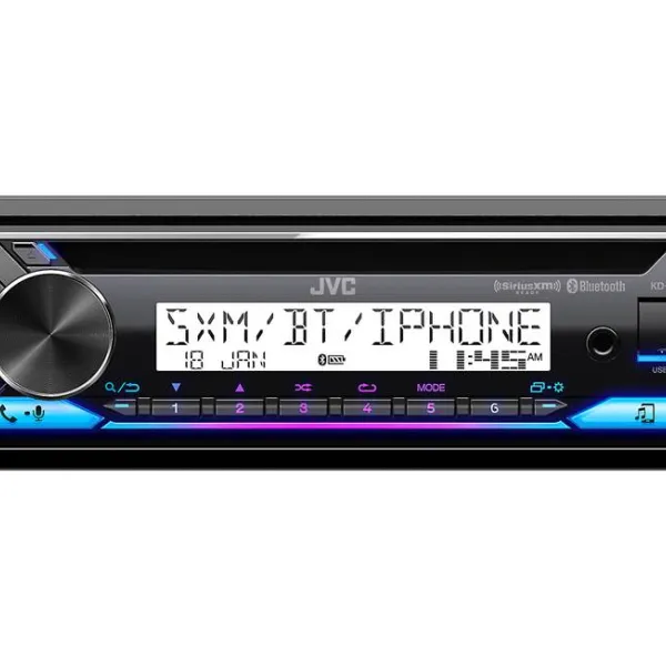 JVC KD-T92MBS Marine-Rated CD Receiver with Bluetooth