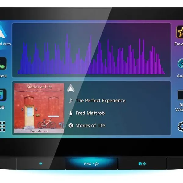 JVC KW-Z1000AW 10.1" Direct Replacement Floating Touchscreen Receiver