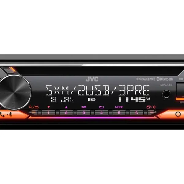 JVC KD-T925BTS CD Receiver with Bluetooth, Amazon Alexa, and 5V Preamp Outputs