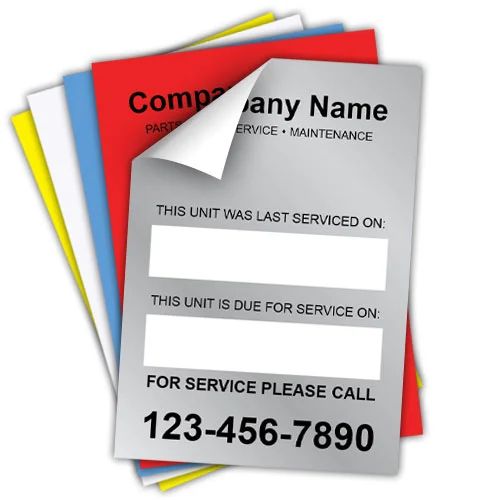 Service Company Equipment Labels & Decals | Wexford PA