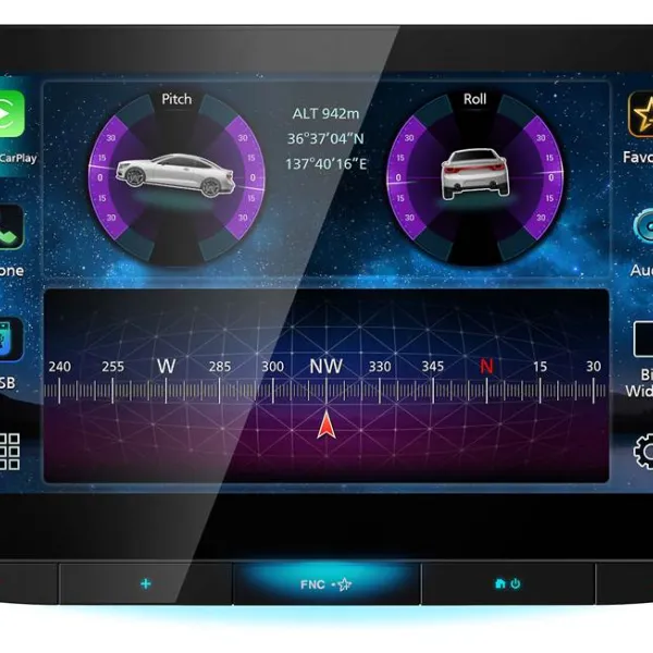 JVC KW-Z1001W 10.1" Floating Touchscreen Digital Multimedia Receiver