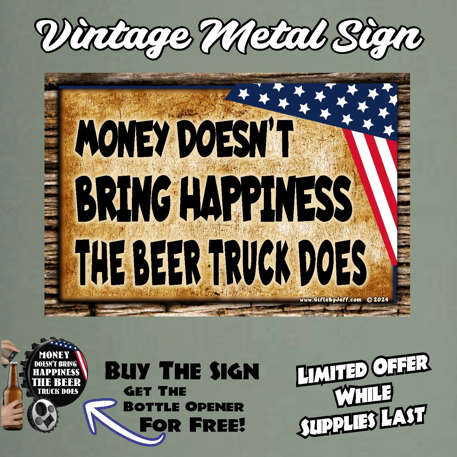 FLAG -Money Doesn't Bring Happiness FBO