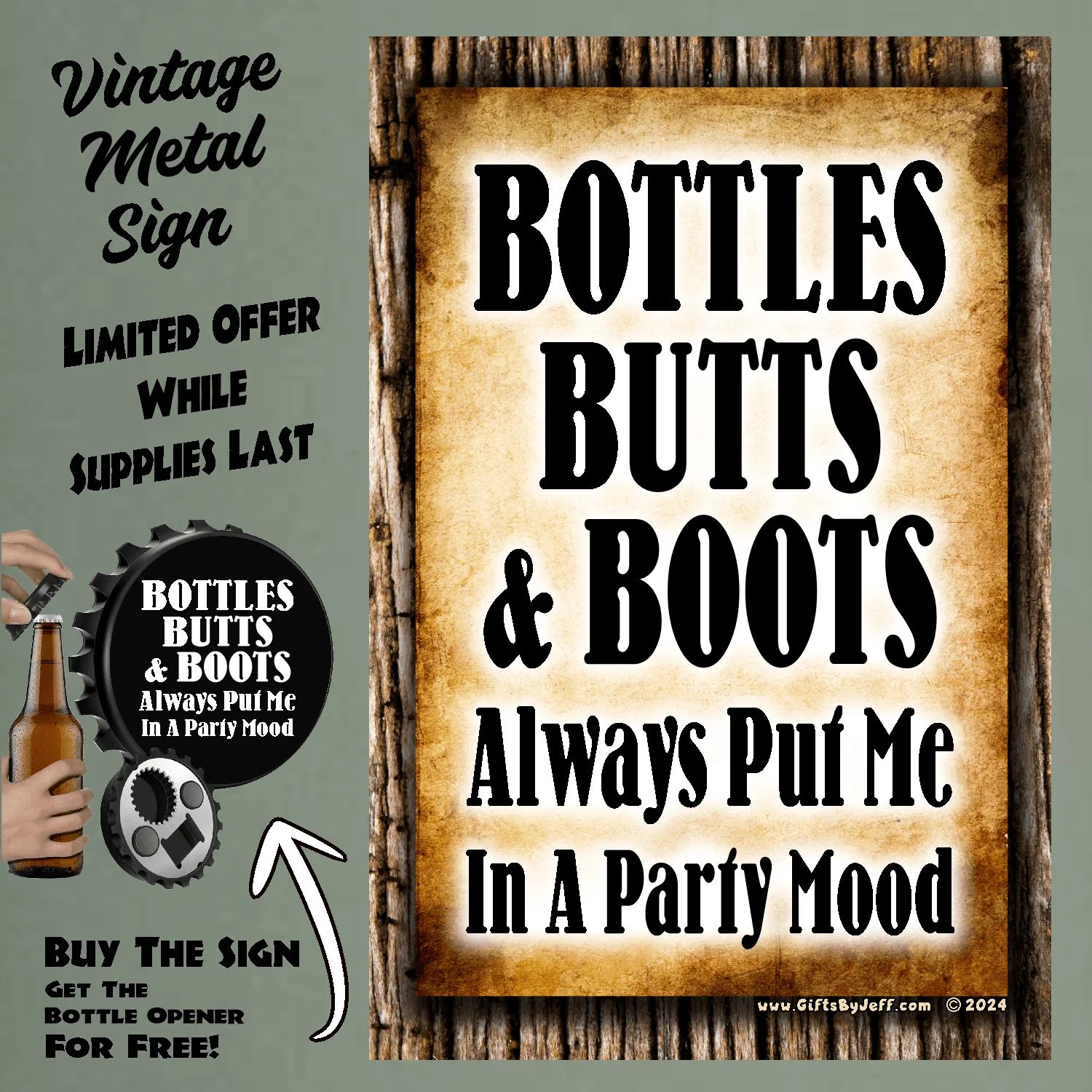 Bottles, Butts & Boots Always Put Me In A PARTY Mood FBO