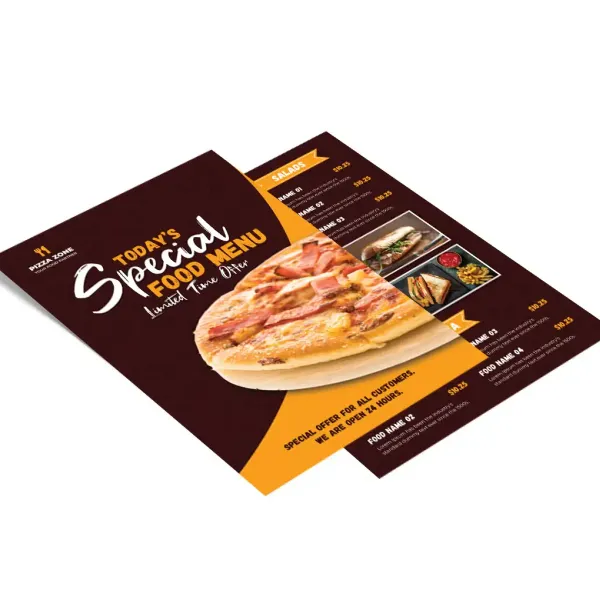 Professional Menu Design & Full-Service Printing