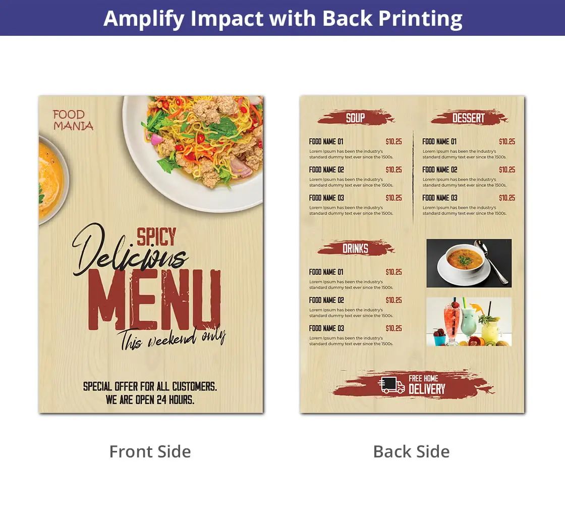 Professional Menu Design & Full-Service Printing 2