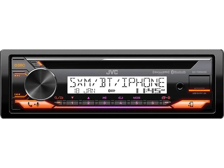 JVC KD-X38MBS Marine-Rated Digital Media Receiver with Bluetooth 4