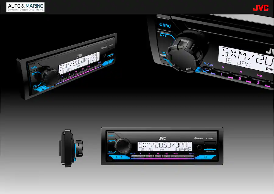 JVC KD-X38MBS Marine-Rated Digital Media Receiver with Bluetooth 3